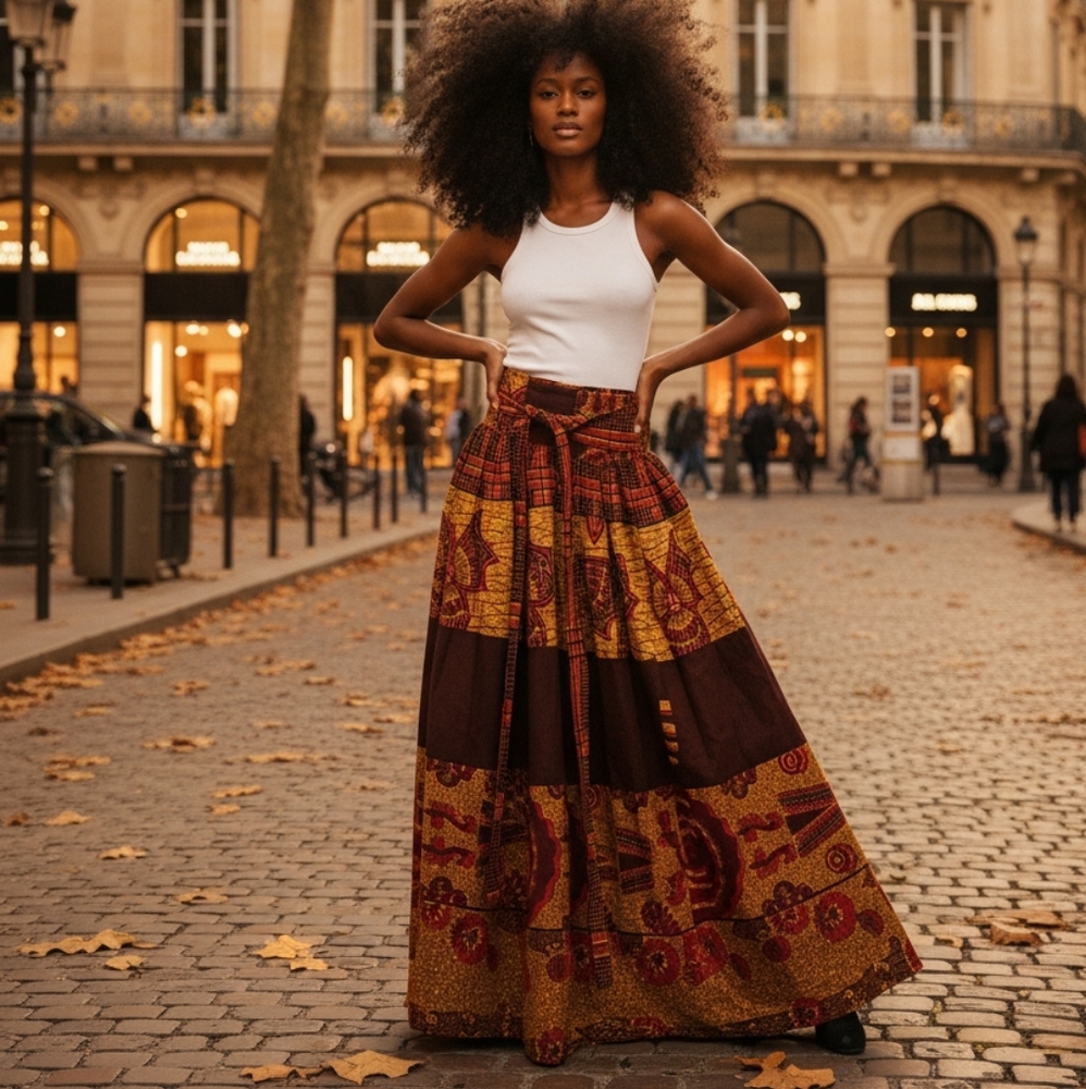 Multicolor African Women's Skirt